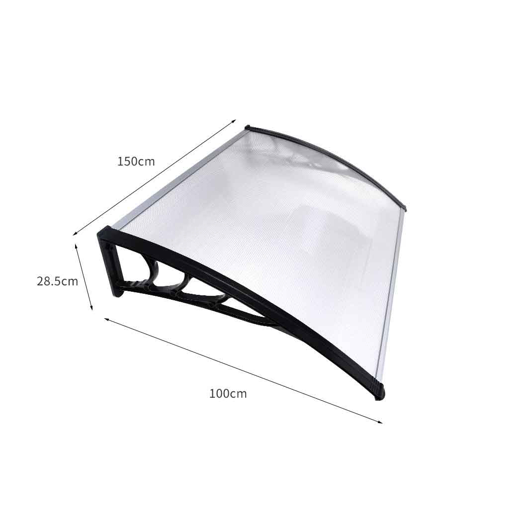 Window Door Awning Outdoor 1M X 1.5M Transparent 1x1.5M | Sun Shield Diy