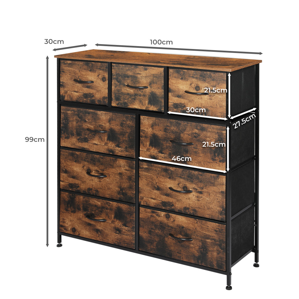 Storage Cabinet Tower Brown 100x30x99cm