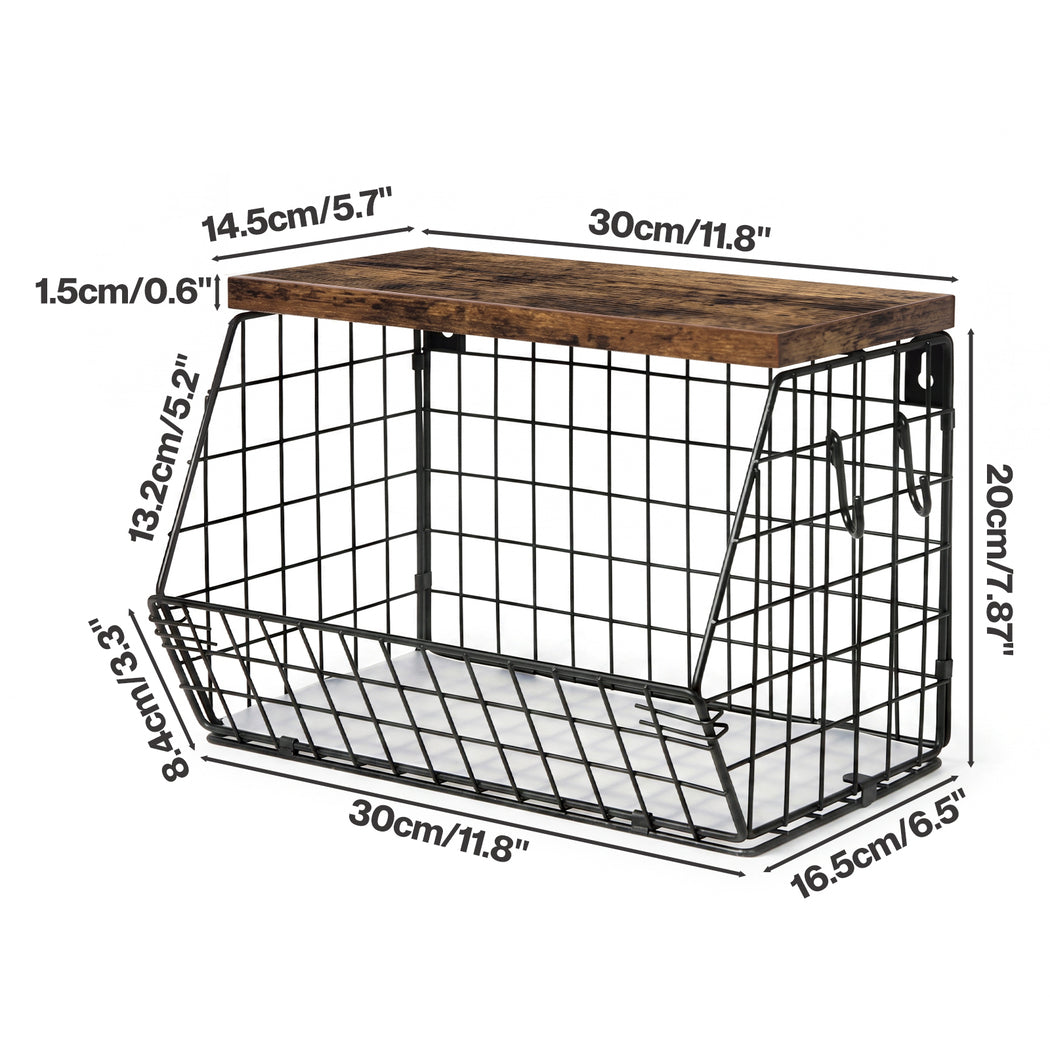Stackable Wall Mount Kitchen Storage Basket | Simpledeals