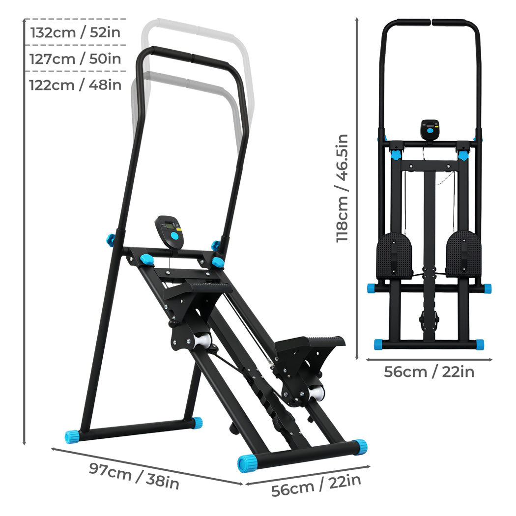 Folding Stepper Adjustable Height 94x55.5x122cm