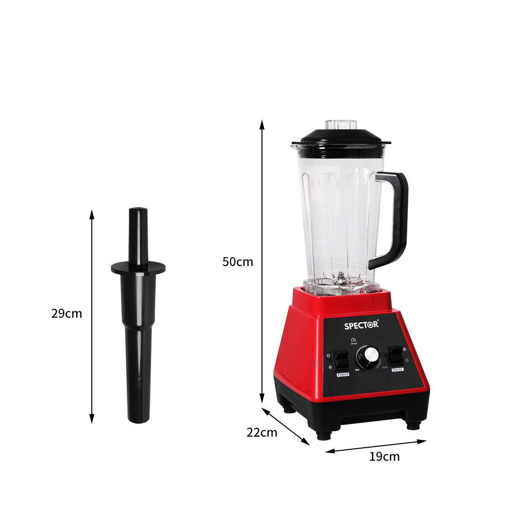 Versatile 2L Commercial Blender Mixer Red  Sleek Modern Look | id4