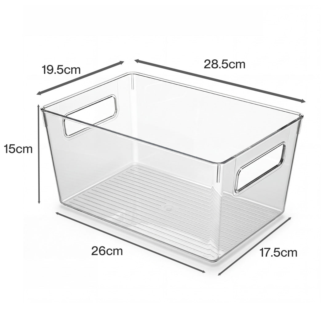 Clear Storage Bins 6-Pack Pantry Fridge Organiser | Simplede