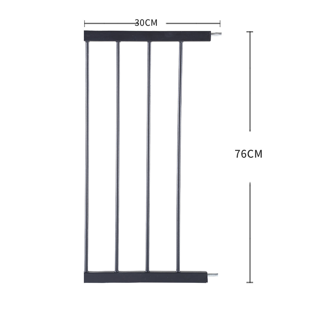 Baby Kids Pet Safety Security Gate Stair Barrier Doors Extension Panels Black and White