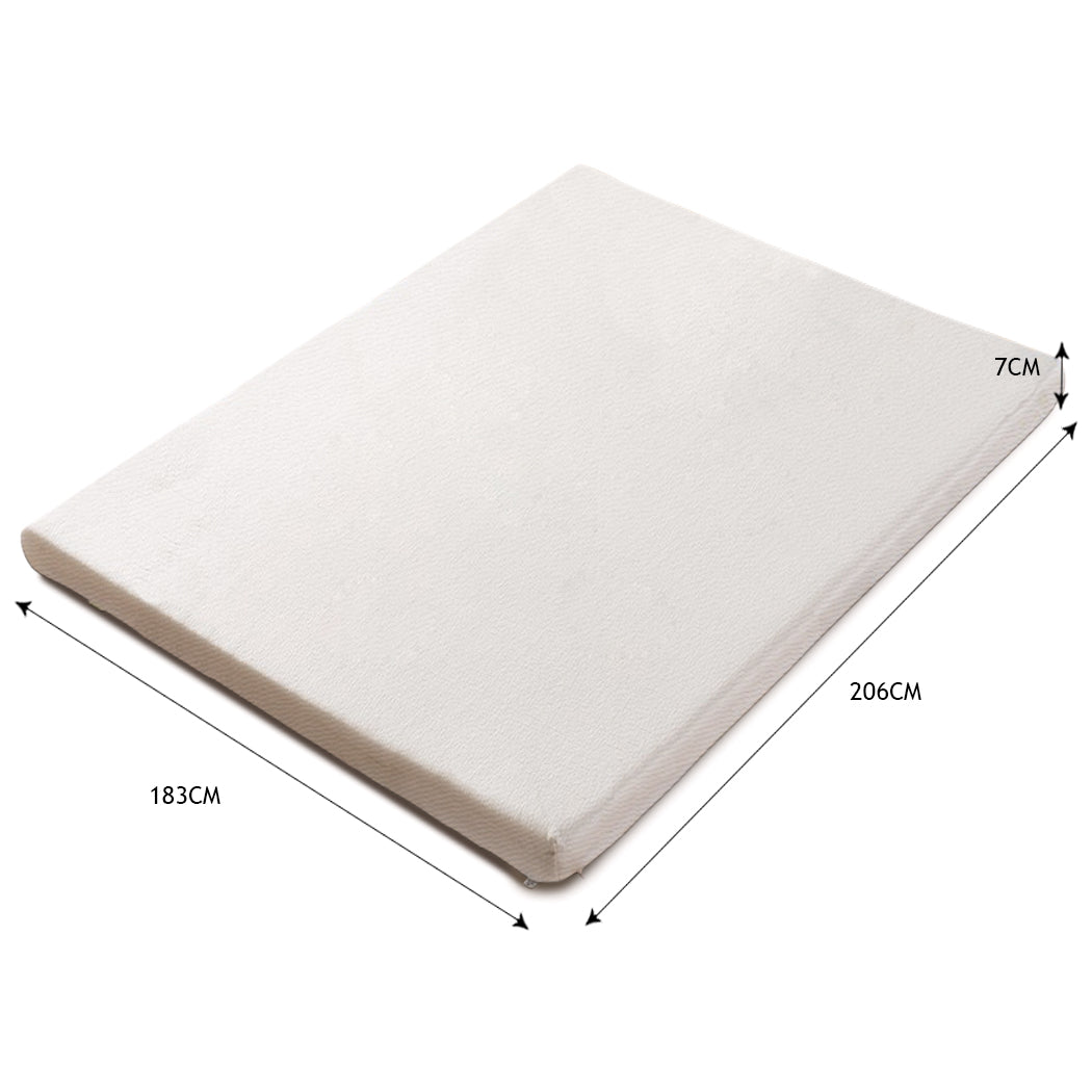 7cm King Memory Foam Mattress Bed Comfortable Supportive Sleep