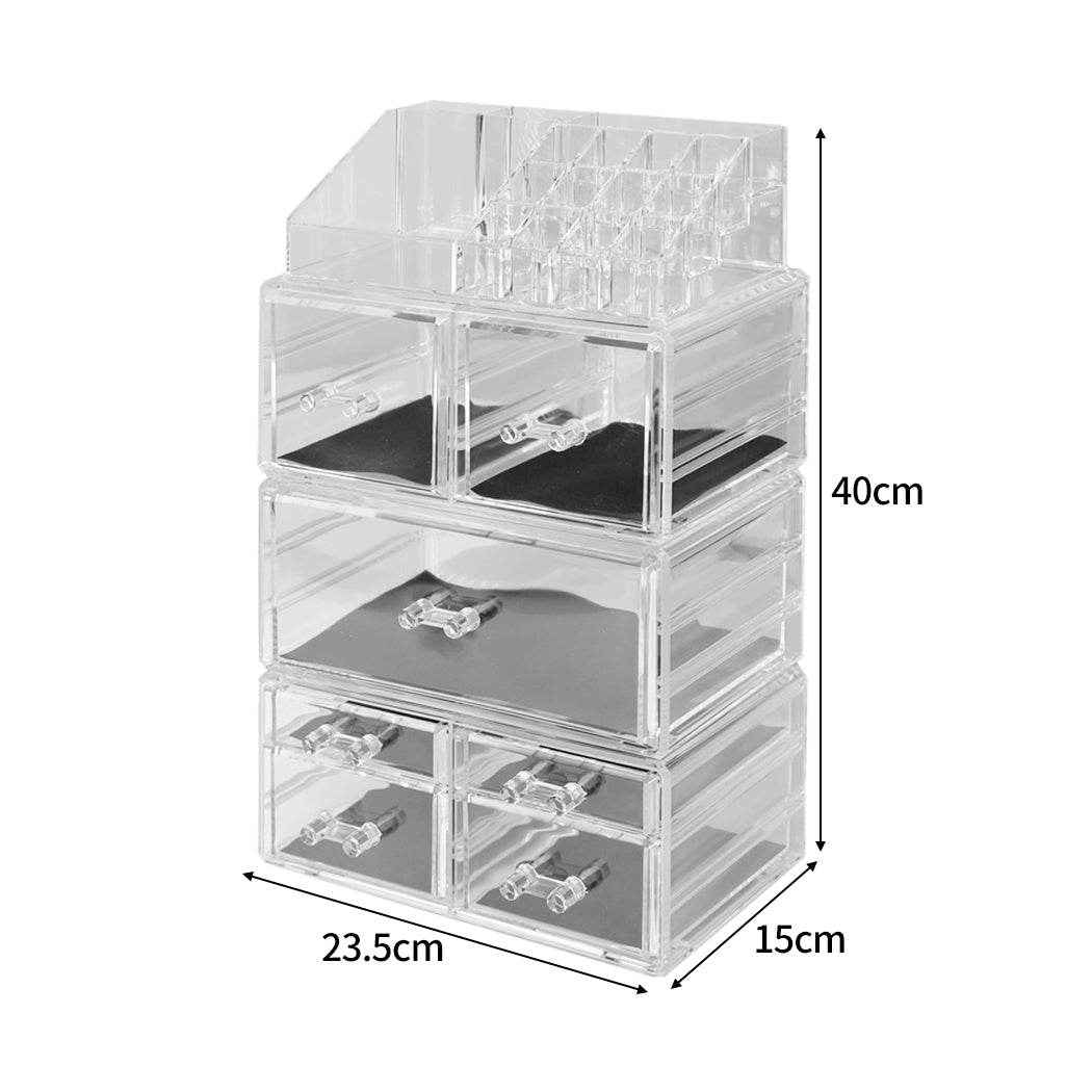 Acrylic - Cosmetic 7 Drawer Makeup Organizer Storage
