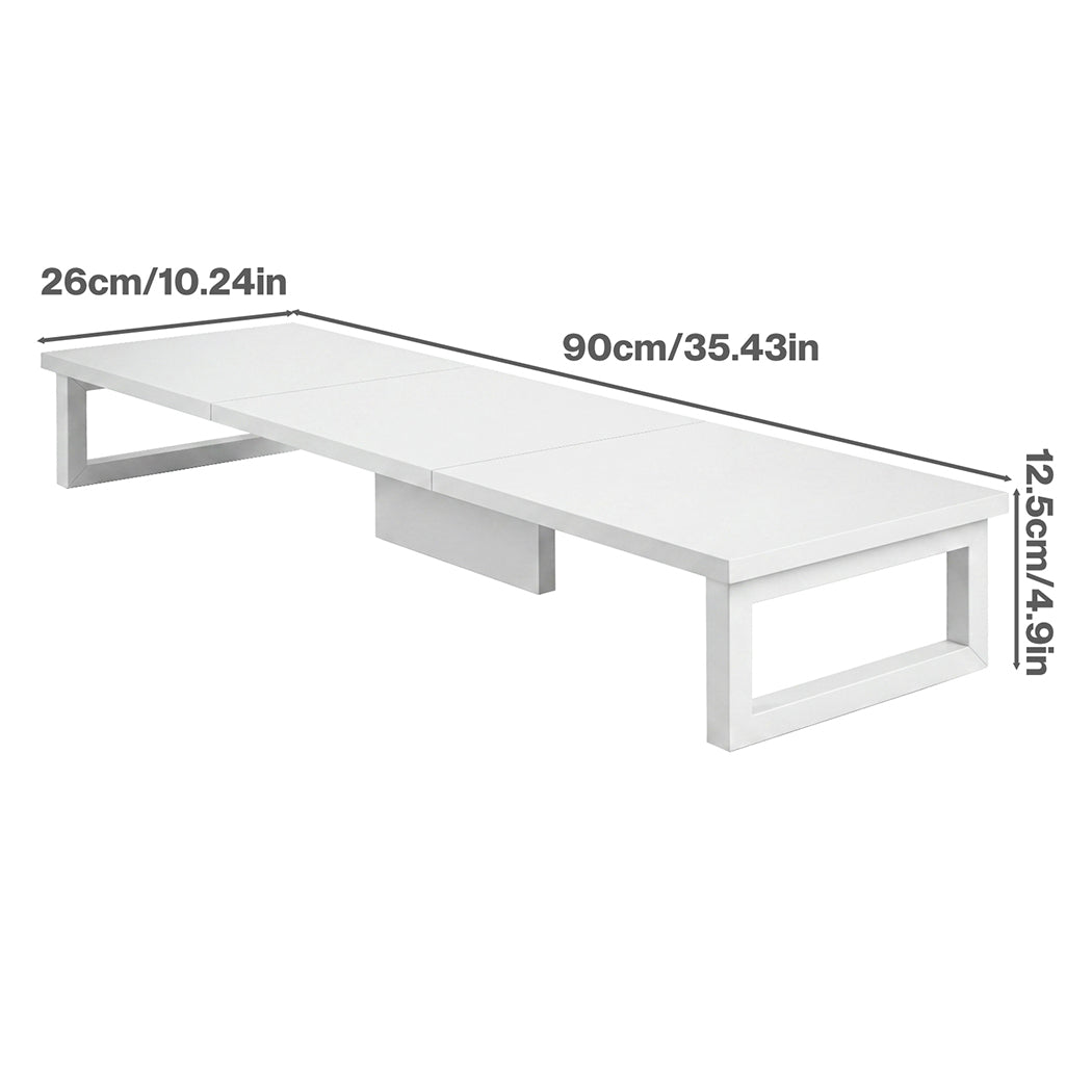 Dual Monitor Stand Riser 90cm Desk Organiser | Simpledeals