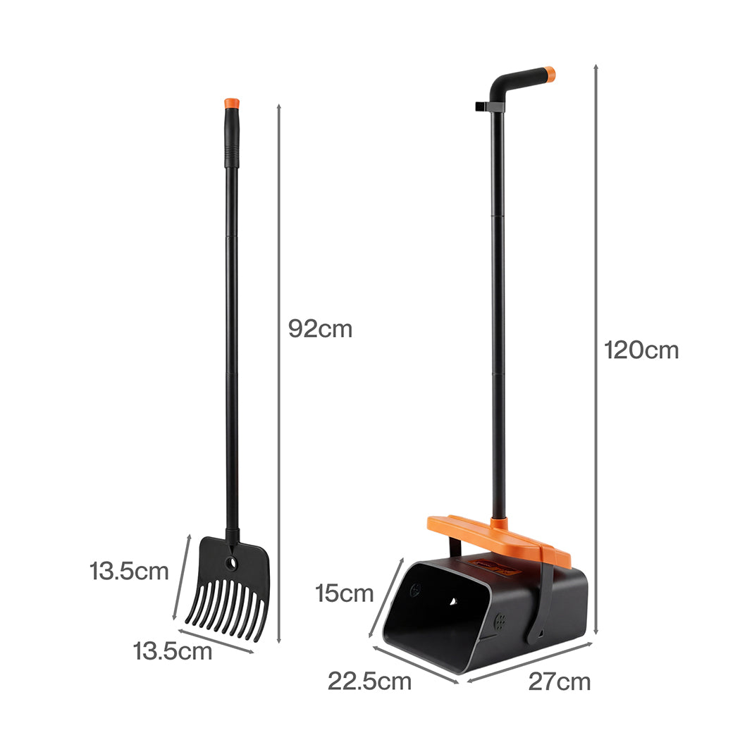 Long Handle Pooper Scooper Rake Kit Dog | Simpledeals