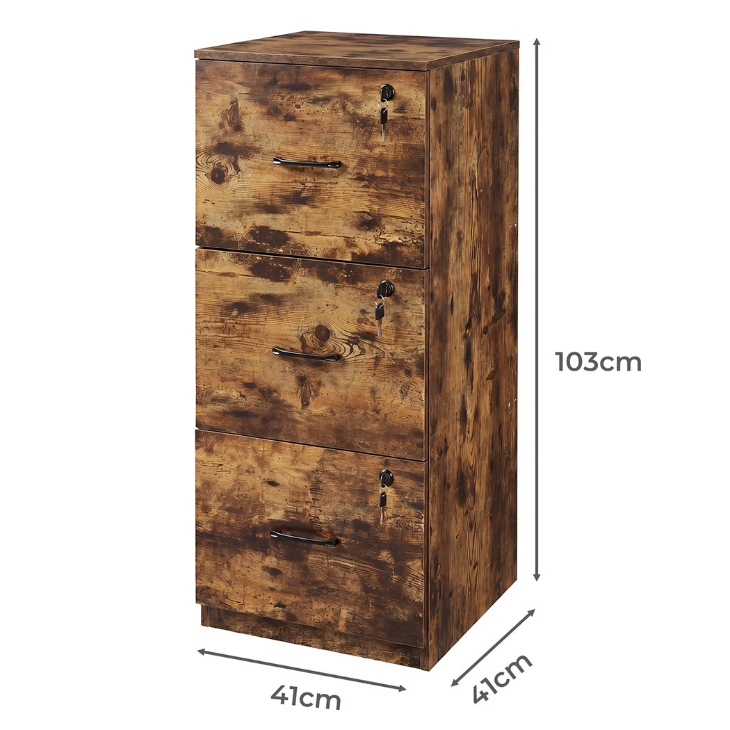 3 Drawer Lockable Filing Cabinet Vertical | Simpledeals