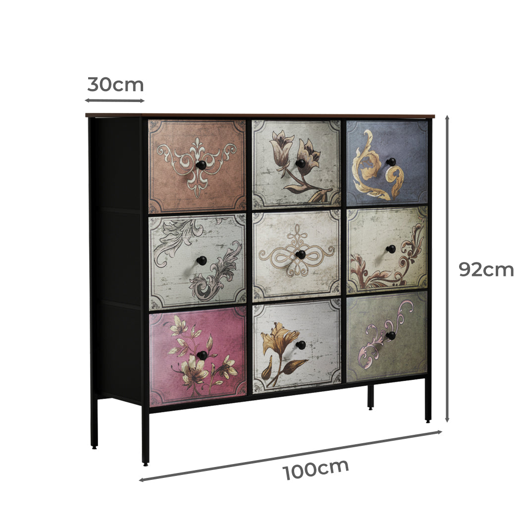 Minimalist 9 Chest of Drawers Storage Cabinet  Premium Quality Build, id11&12