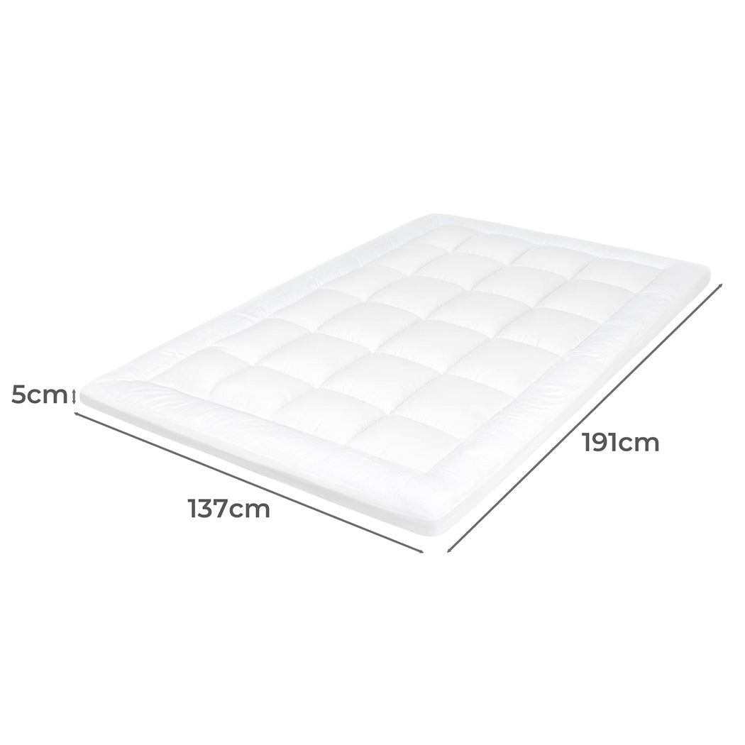 id4 - Ergonomic Mattress Topper Pillowtop Cover Bed Protector Double  Wood