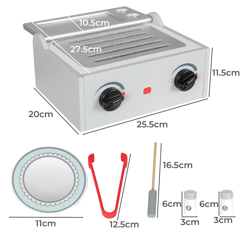 Cooking Bbq Role Food - Kids Kitchen Play Set Wooden Toys Children