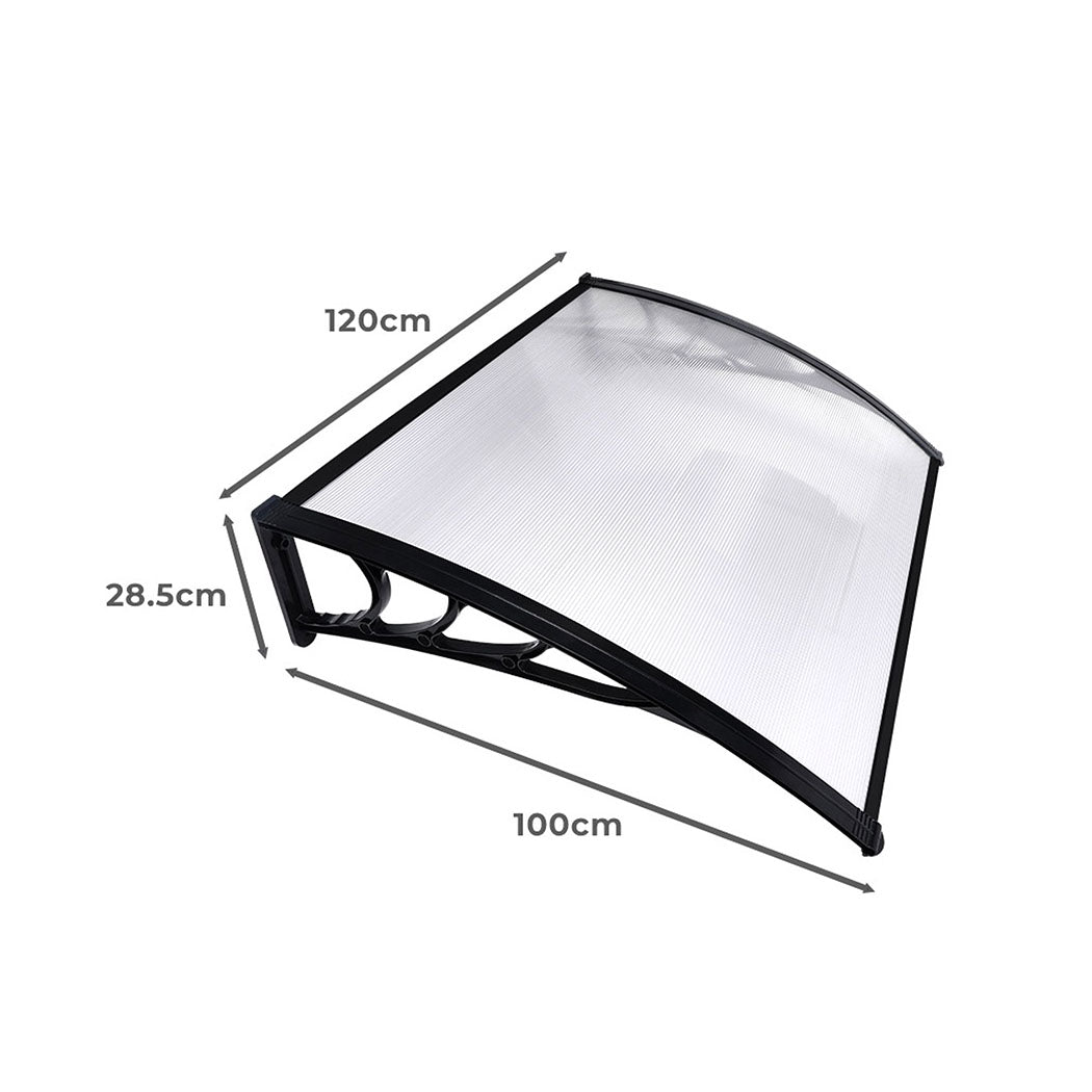 Window Door Awning Outdoor 1M X 1.2M Transparent 1x1.2M | Sun Shield Diy