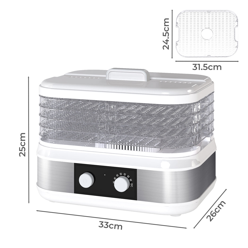 Stainless Steel Food Dehydrator Dryer 33x26x25cm