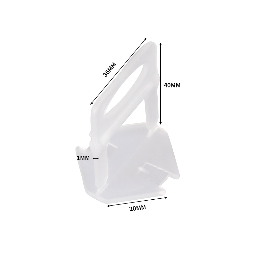600x 2MM Tile Leveling System Clips | Levelling Spacer Tiling Tool