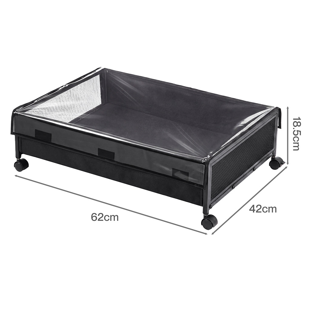 Under Bed Storage Boxes 48L Wheels Dustproof | Simpledeals