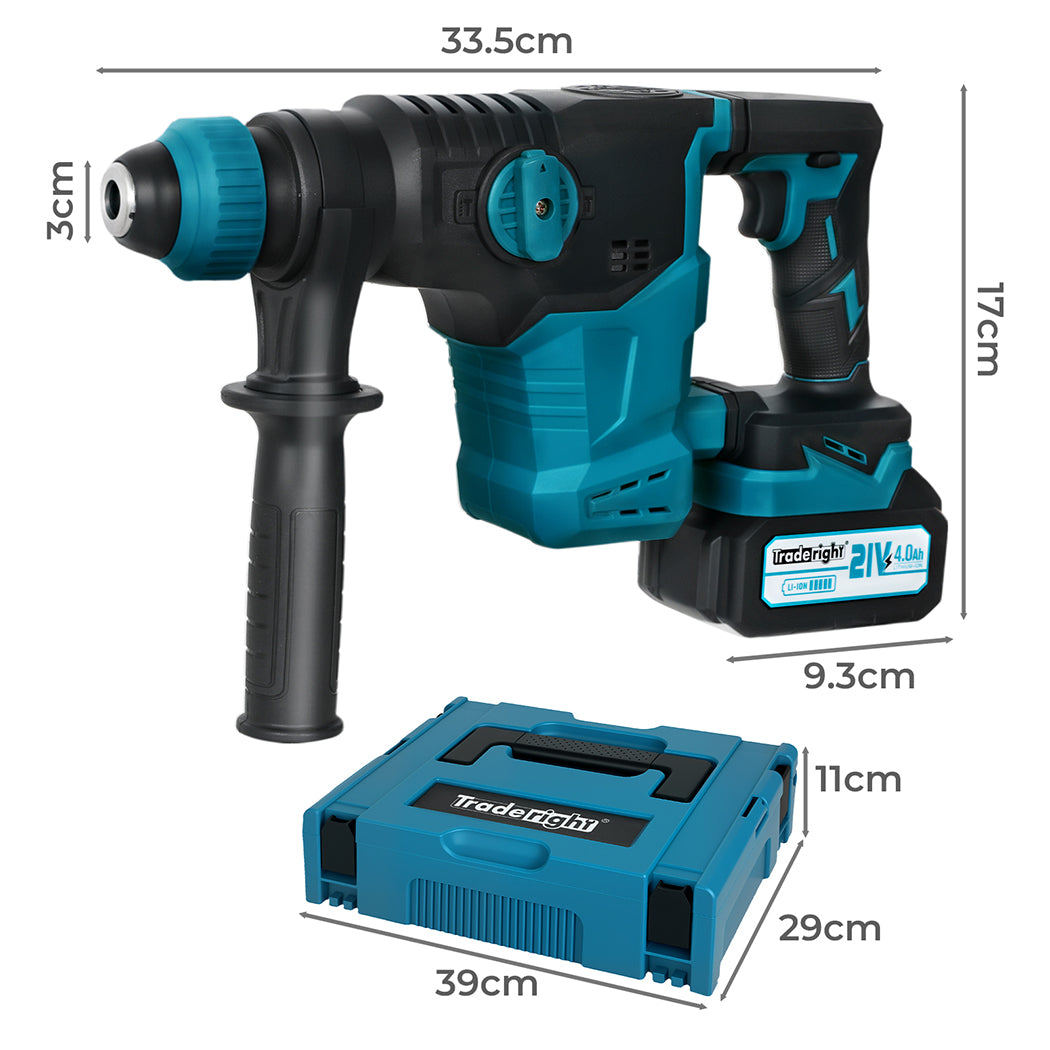 Cordless Rotary Hammer Drill Set 33.5x17cm