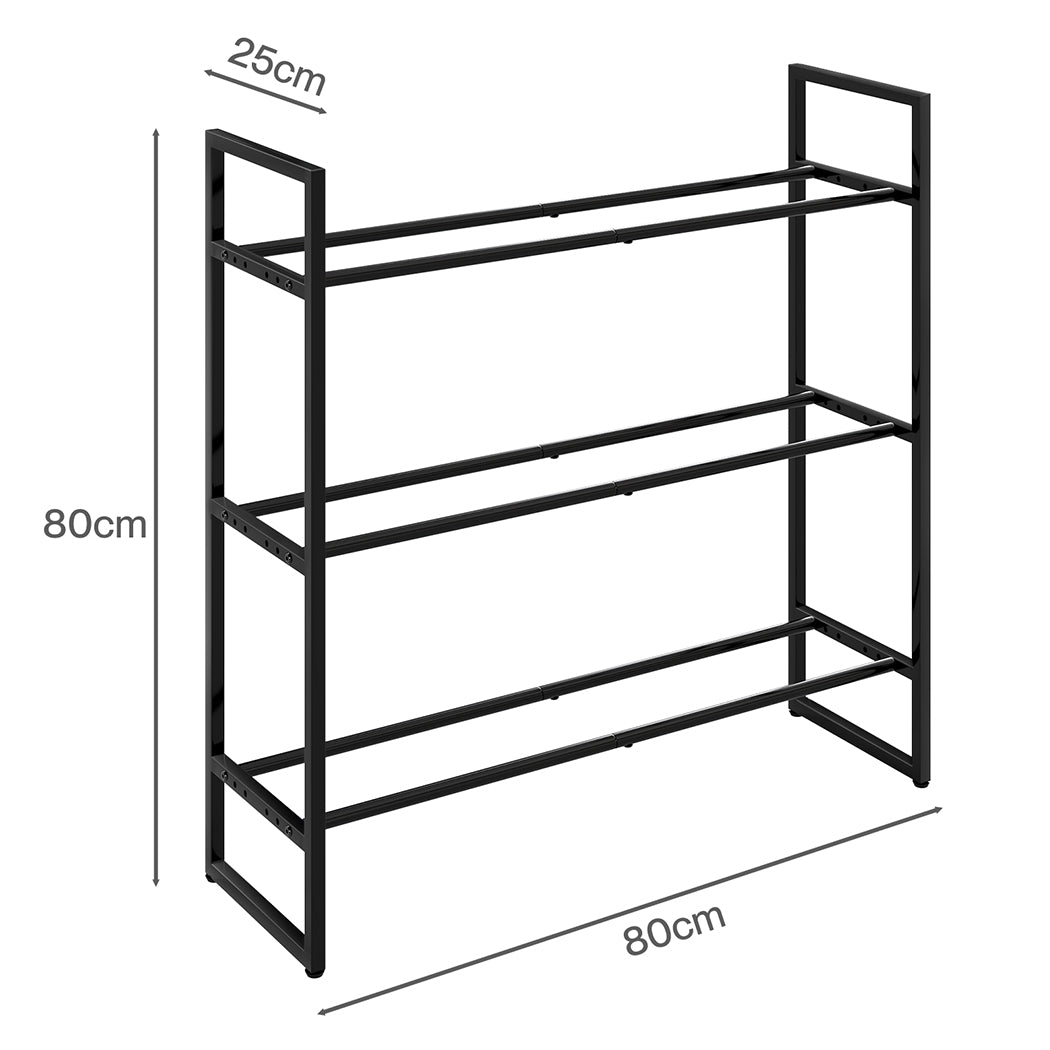 Dumbbell Rack 3 Tier Storage 80x25x80cm