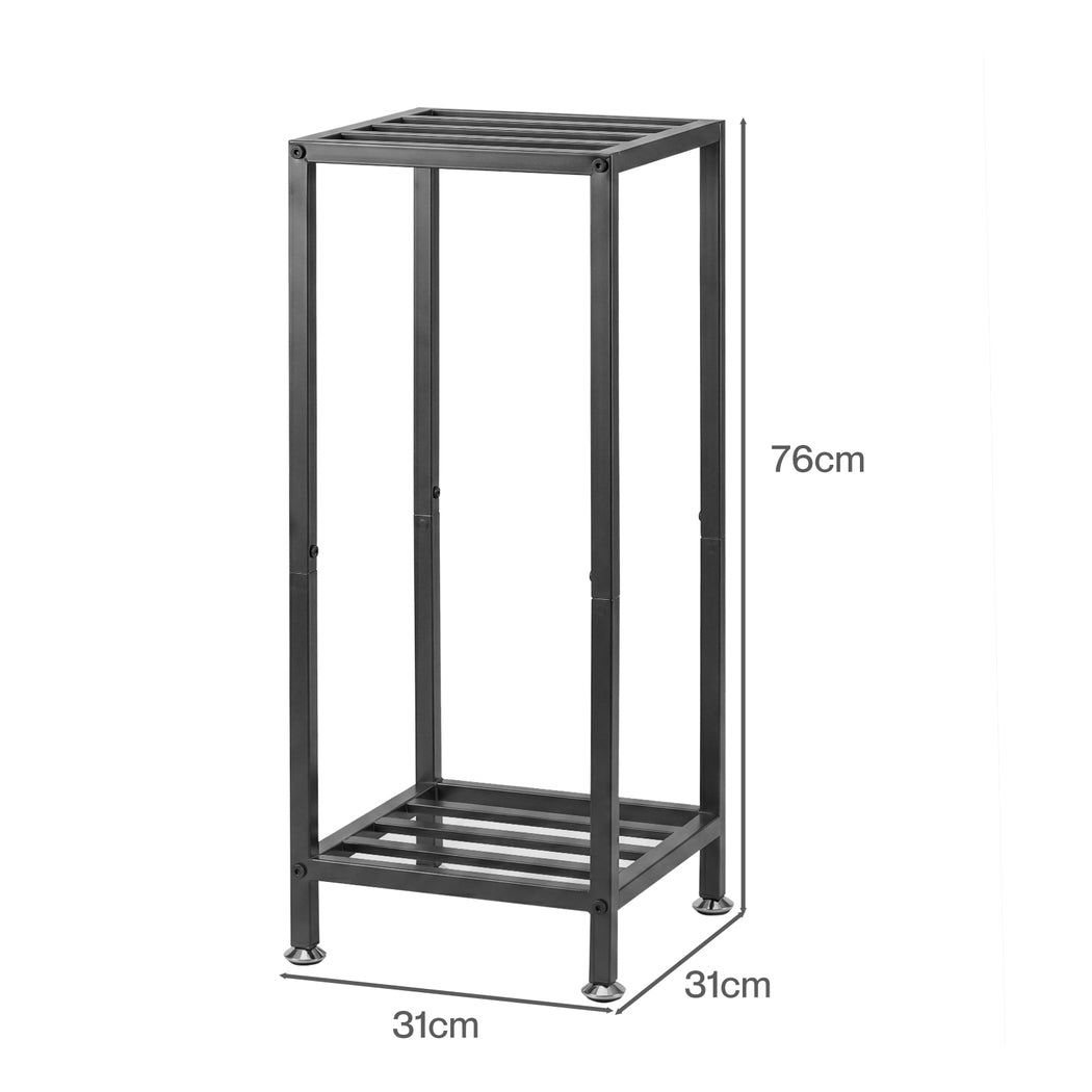 Metal Plant Stand 2 Tier 76cm Indoor Corner Shelf | Simplede
