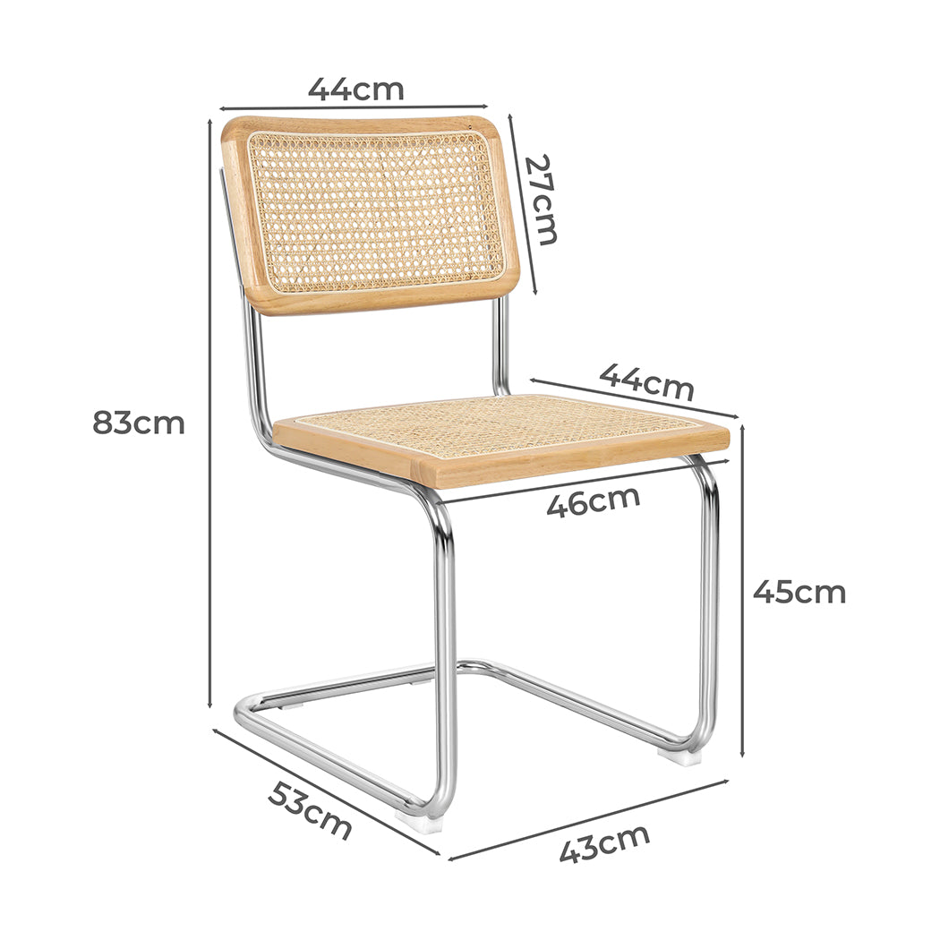 Compact 6x Rattan Chair Dining Chairs  Sleek Modern Look Classic