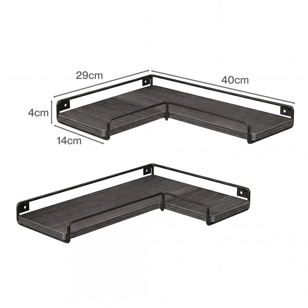 Floating Corner Wall Shelves Set of 2 | Simpledeals