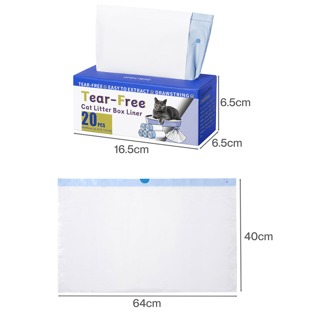 Cat Litter Bags Drawstring 64x40cm