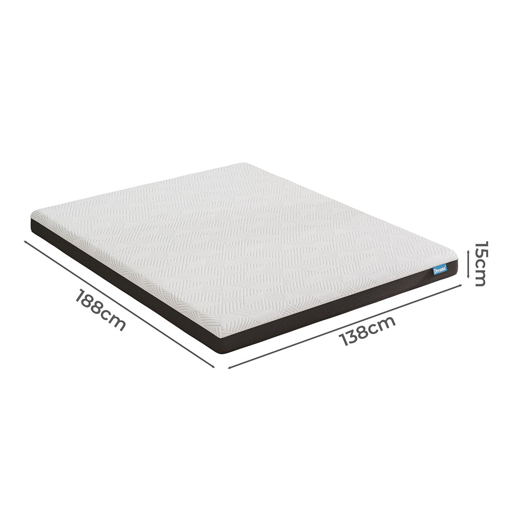 Minimalist Double Mattress Gel Memory Foam Cooling Breathable 15cm | id11&12