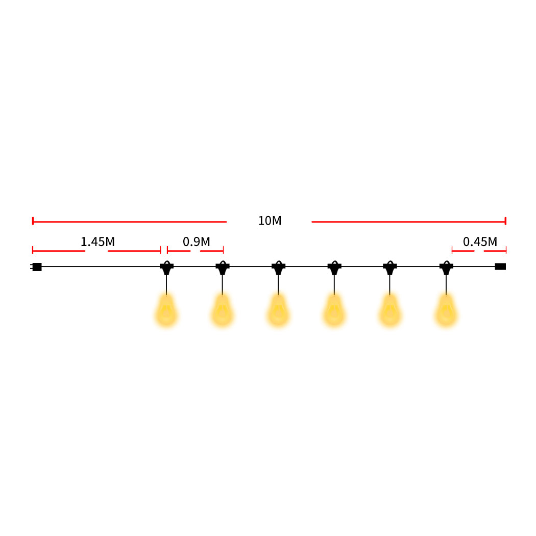10M Festoon String Lights Xmas 10 Meter