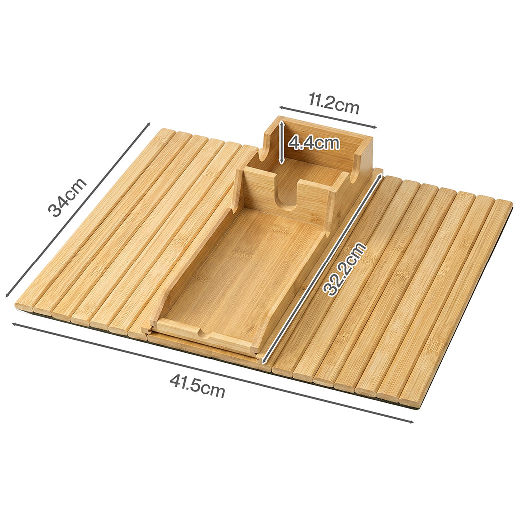 Bamboo Sofa Arm Tray Cup Holder Table | Simpledeals