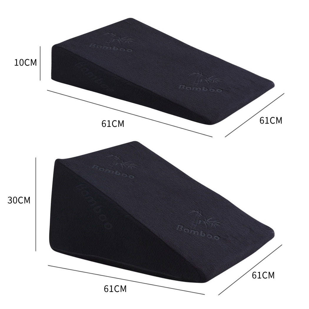 Foam Bed Wedge Pillow Cushion Neck Back Support With Cover