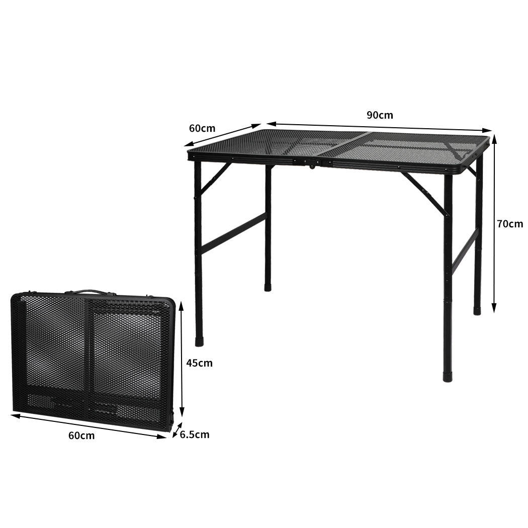 Portable Grill Table BBQ 90x60x40cm