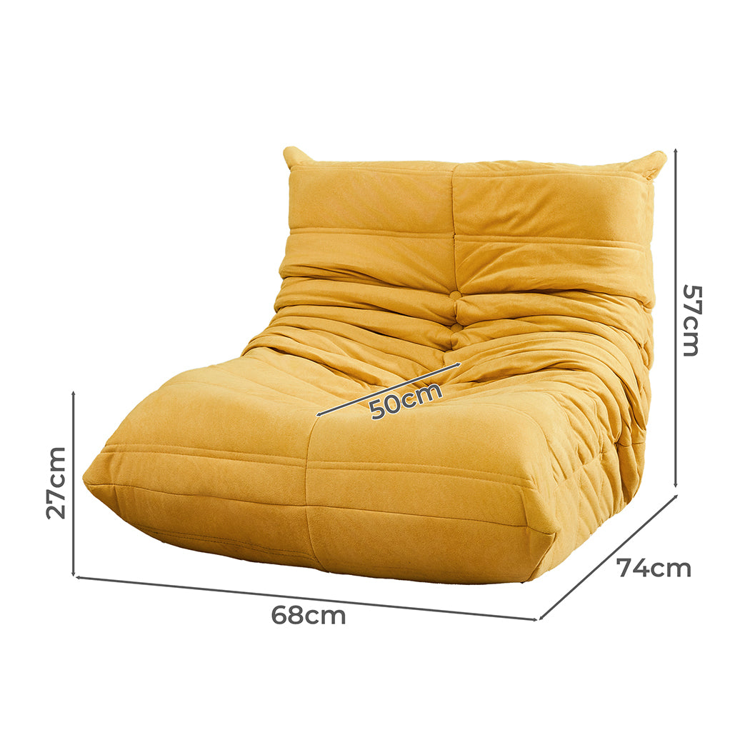 Kids Foam Sofa Chair Yellow 68x74x57cm