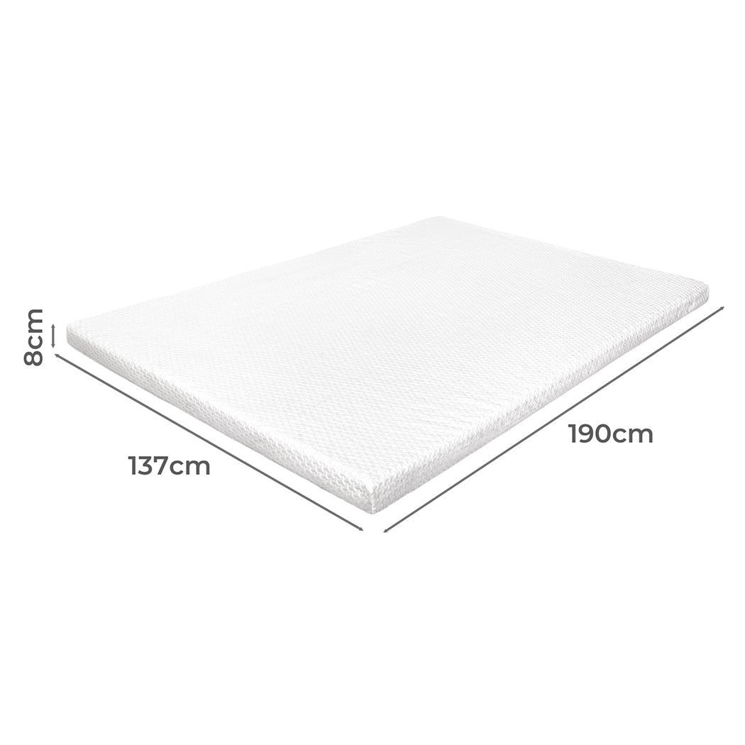 Gel Memory Foam Mattress Topper Double Cool 190x137x8cm