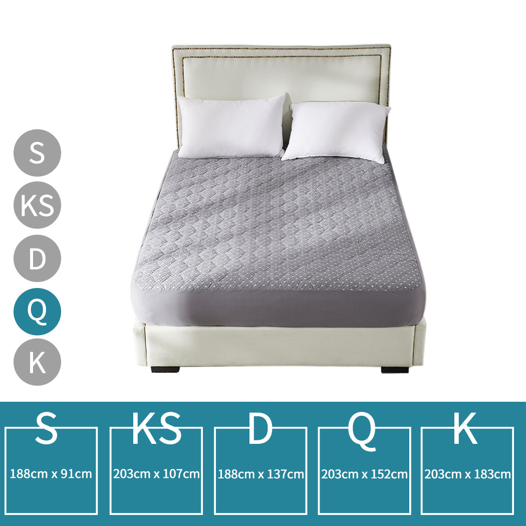 Queen Bamboo Mattress Protector Topper Soft Waterproof Bed Cover