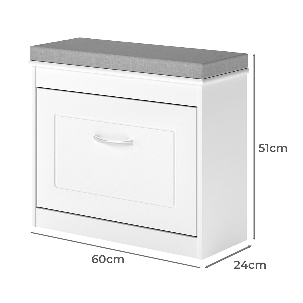 Shoe Rack Storage Bench 60x24x51cm