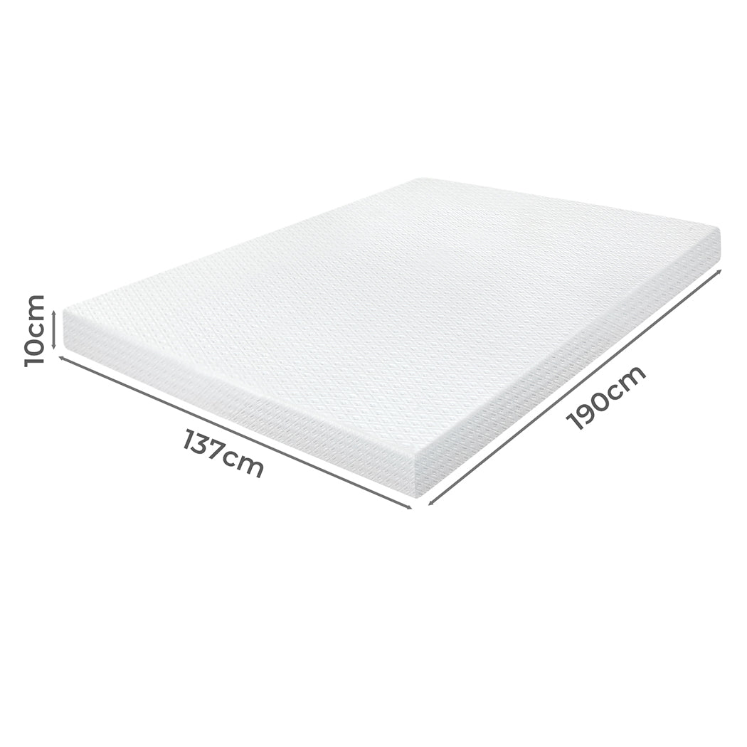 Memory Foam Mattress Topper Dual Layer 190x137x10cm