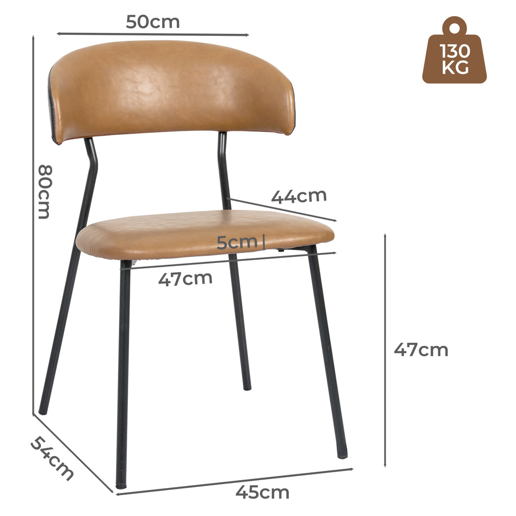 Brown Leather Dining Chairs