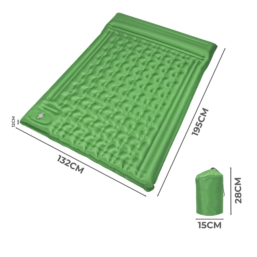 Camping Double Mattress Self Inflating 195x132x12cm