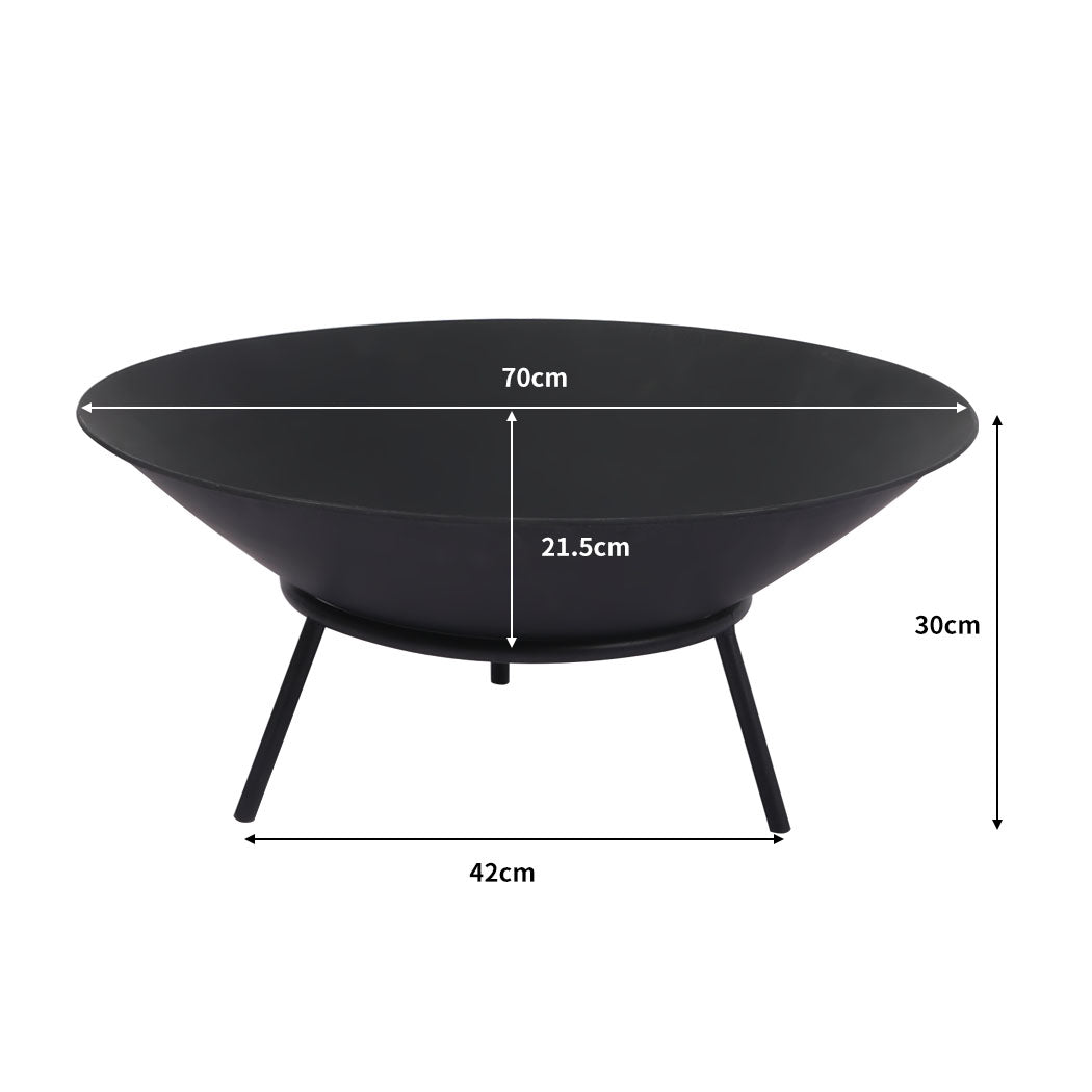 2IN1 Steel Fire Pit Bowl Firepit