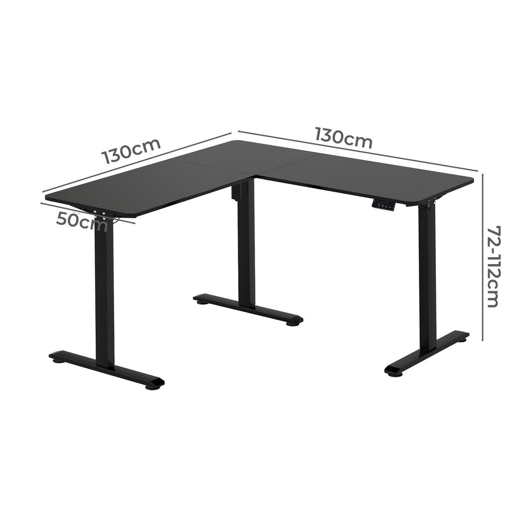 Electric Standing Desk Adjustable Height 130x130x72cm