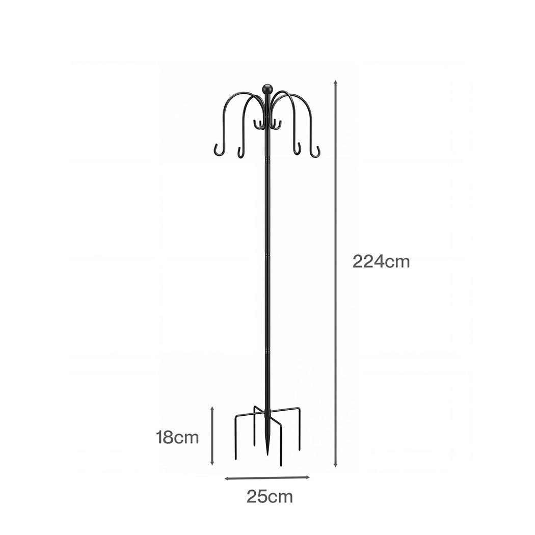 Bird Feeder Pole Station 8 Hooks 224cm | Simpledeals