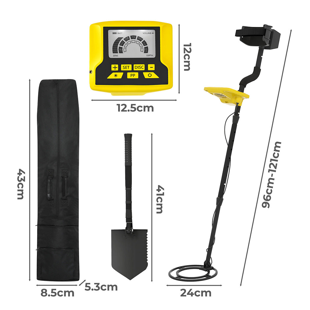 Metal Detector Waterproof LCD 24x24cm