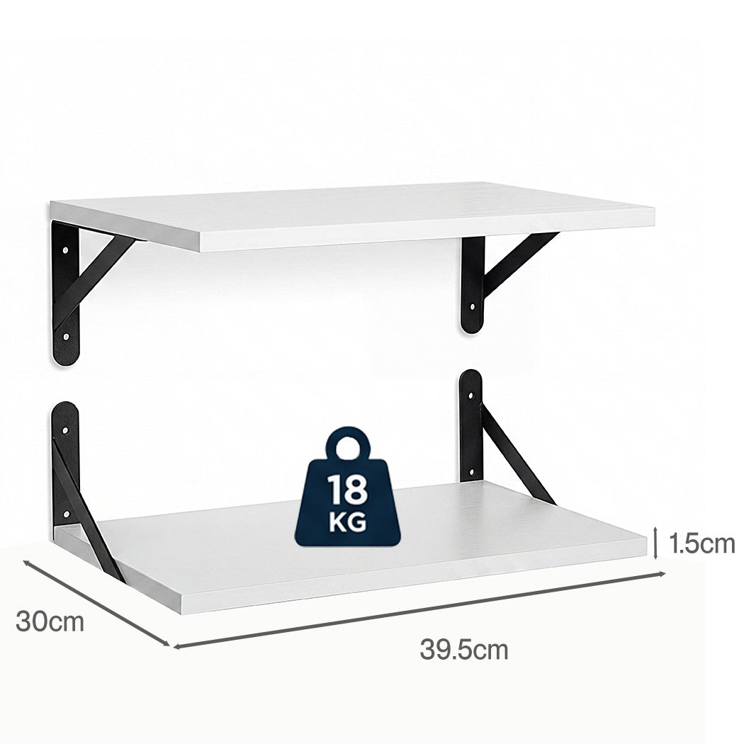 Floating Wall Shelves 2Pcs Deep Mounted | Simpledeals