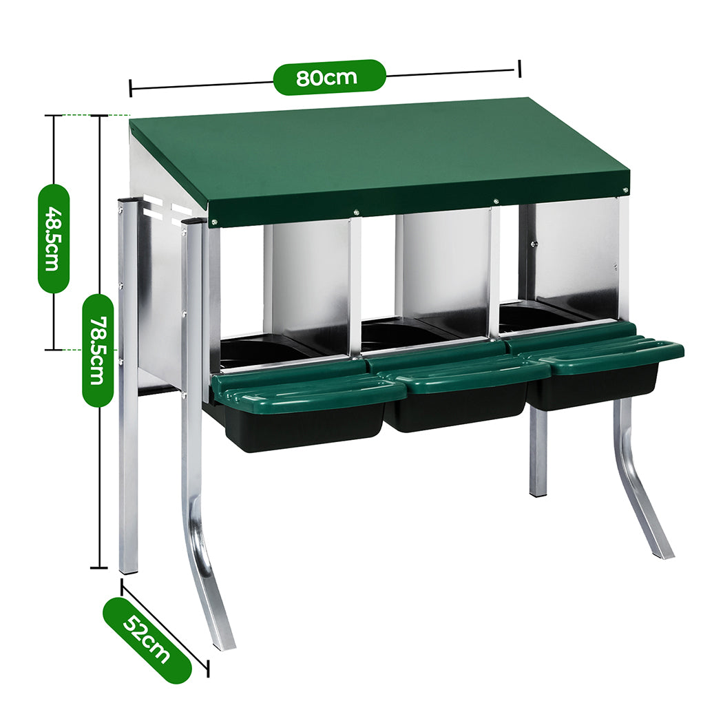 Chicken Coop Hutch Green 80x52x78.5cm