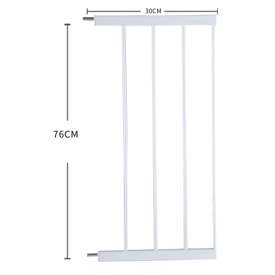 Baby Kids Pet Safety Security Gate Stair Barrier Doors Extension Panels Black and White