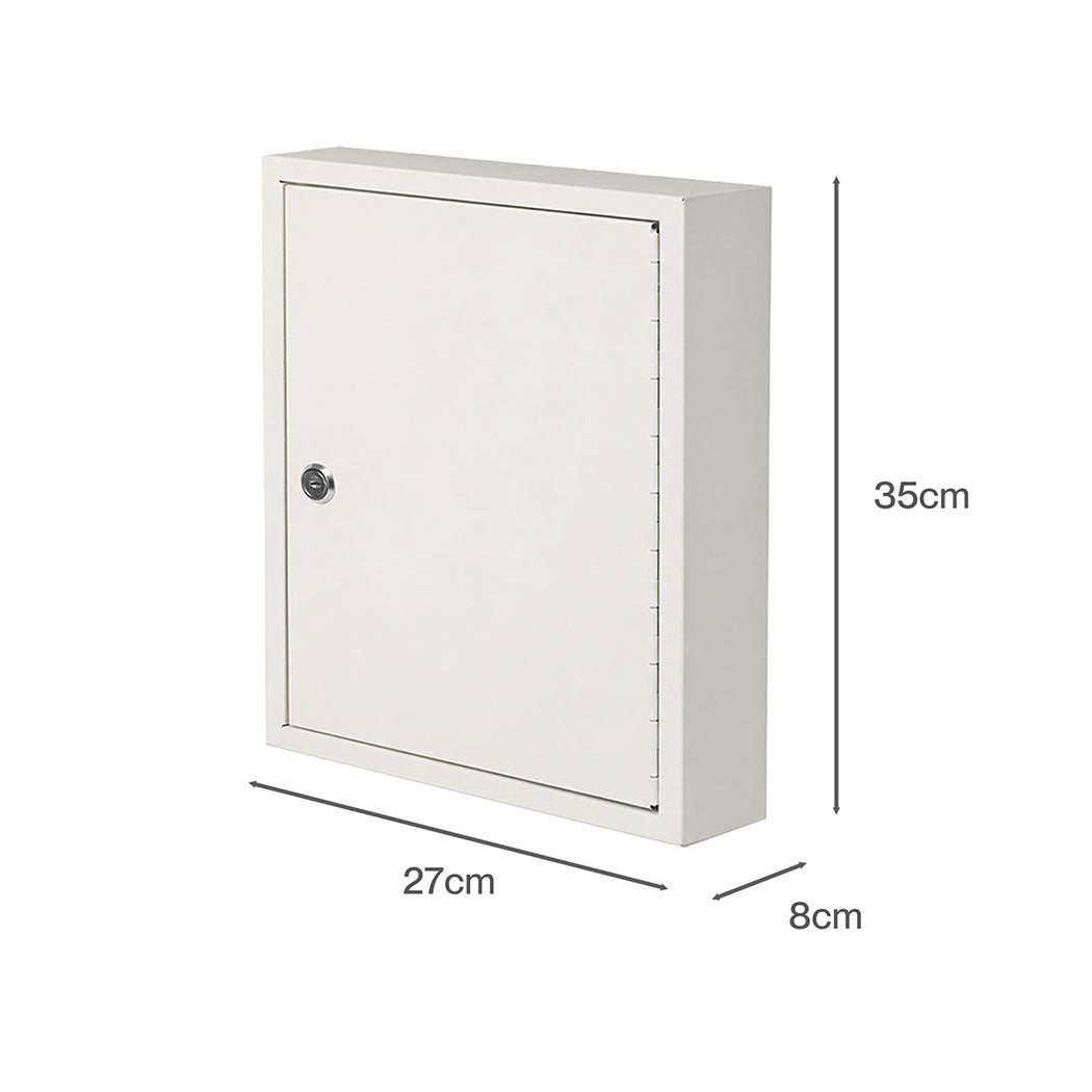 Key Safe Cabinet 42 Key White 35x27x8cm