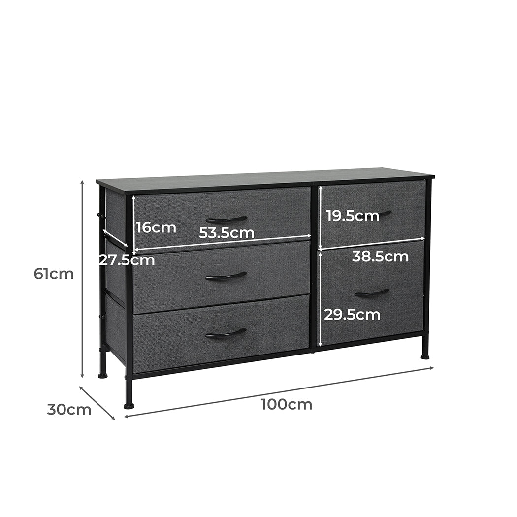 Modern Storage Cabinet Tower Chest Dark Grey  Premium Quality Build | id4