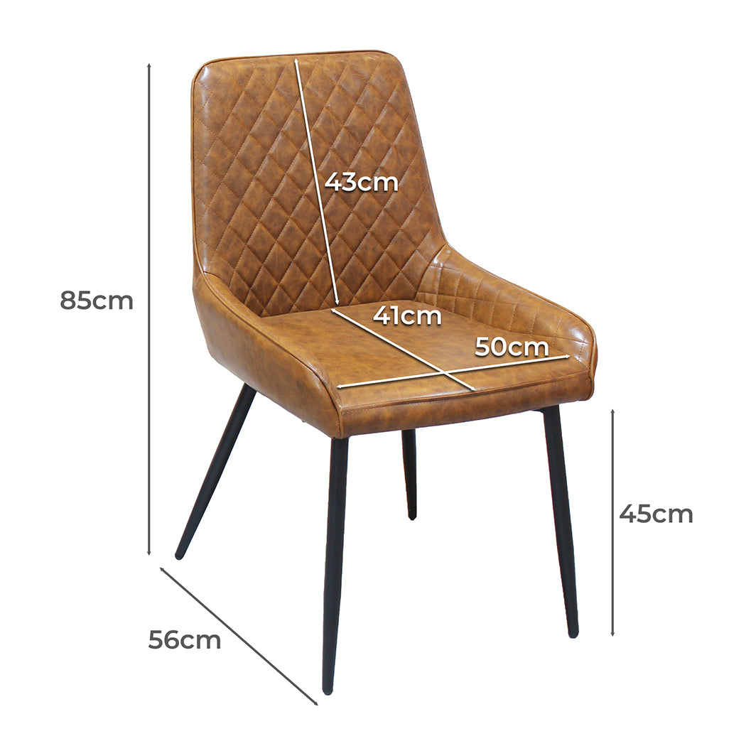 Compact Dining Chairs x 4 Padded Seat PU Faux Leather  High Back | id11&12