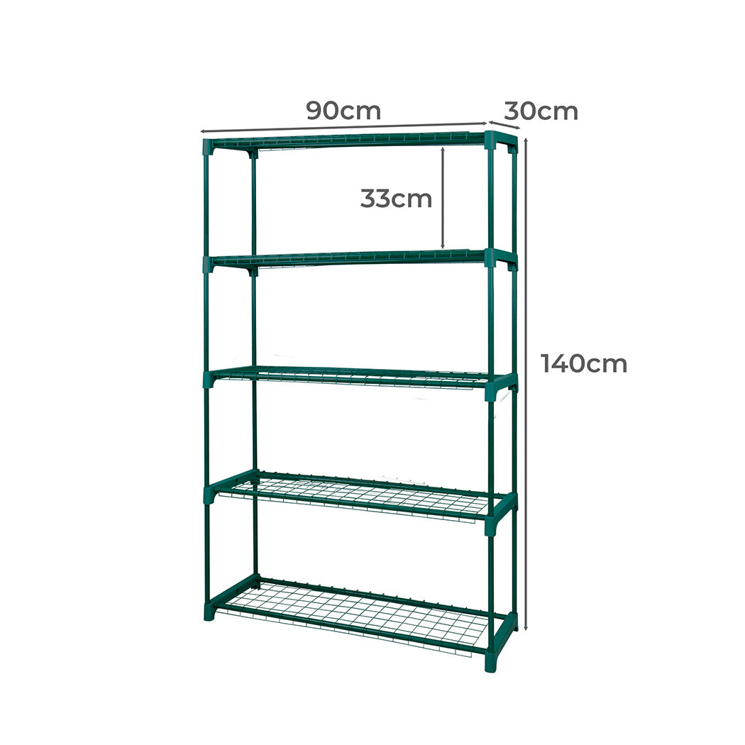 2x 5-Tier Plant Shelves Garden Flower Pot Rack Indoor Outdoor