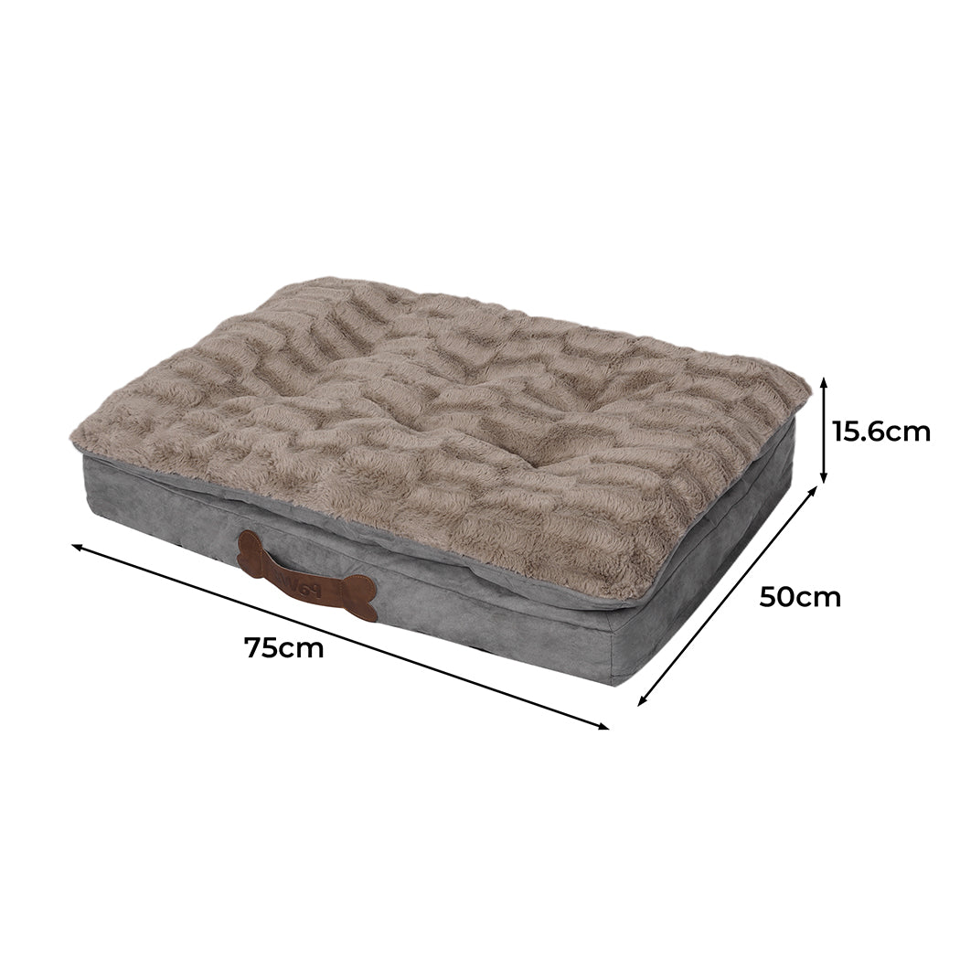 Dog Calming Bed Pet Cat Removable S Khaki Small | Cover Washable Orthopedic Memory