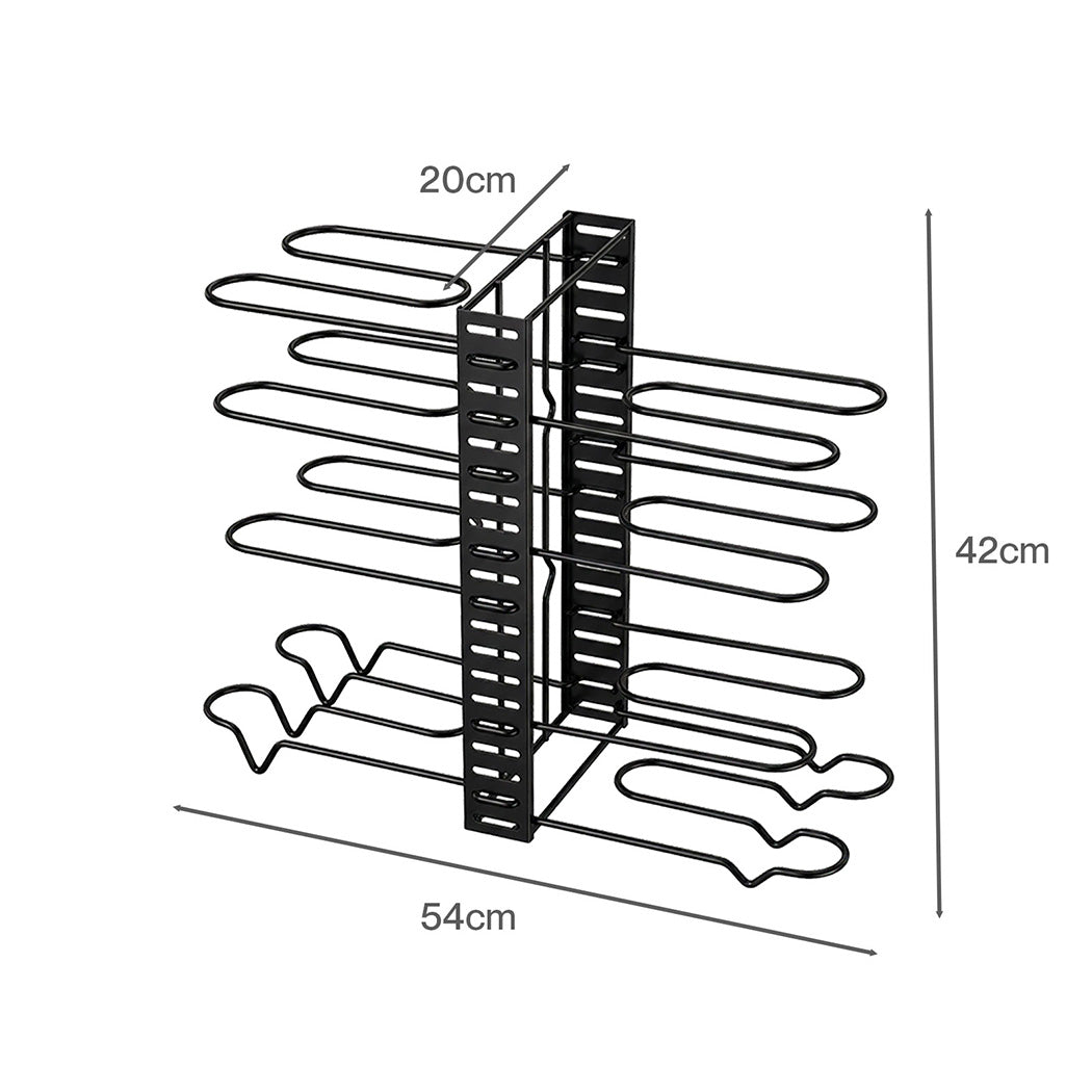 8 Tier Pot Pan Rack Organiser Kitchen | Simpledeals